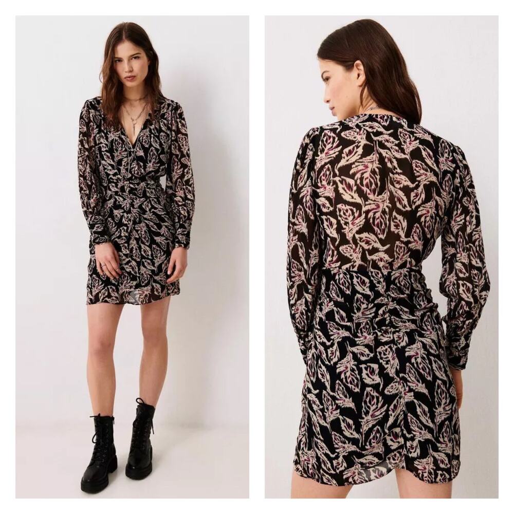 BA&SH Gizelle Mini Dress Noir Size 3/L